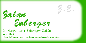 zalan emberger business card